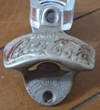 Antique Coca Cola Wall Mount Bottle Opener STARR X Brown Co. USA #22