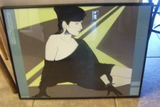 VINTAGE 1989 PATRICK NAGEL TOKYO EXIBITION ISETAN SHIN JUKU 24X18" FRAMED PRINT