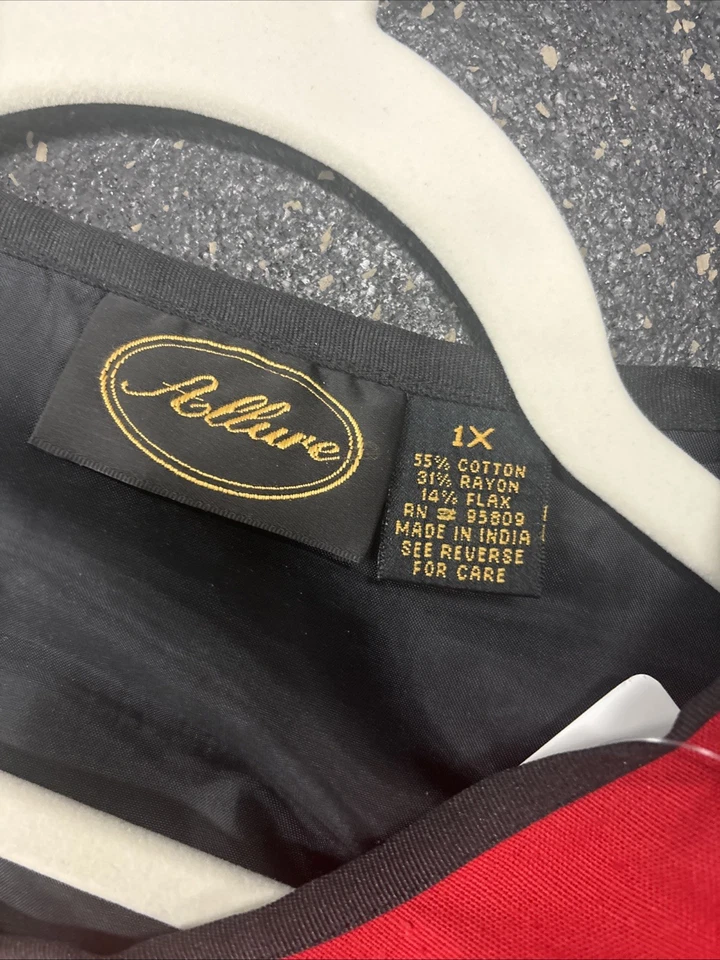 Chaqueta de pintura vintage para mujer Allure bordada con botones. Talla XL Foto 4 de 4