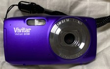 Vivitar ViviCam S130 Compact Digital Camera Purple Built-in Flash USB