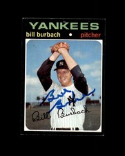 Bill Burbach Signed Original 1971 Topps New York Yankees Autograph