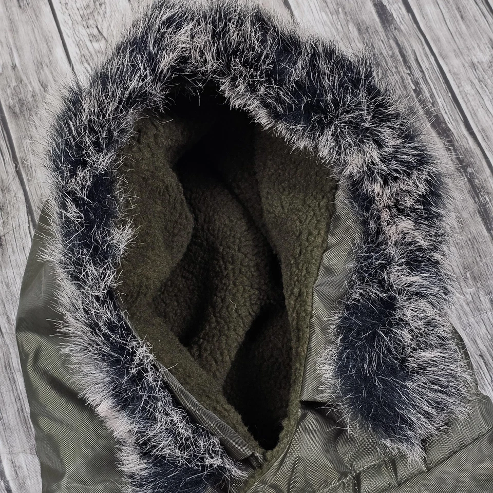 Hagor Winter Overall Mens XL Olive Green Insulated Hooded Coverall Snowsuit - Image 4 of 4