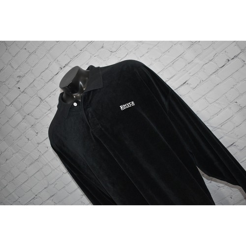 Vintage Enyce Velour Polo Sweater Pullover Mens Size 5XL Black Y2K 90's Hip Hop - Picture 7 of 7