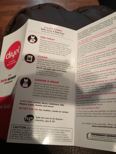 Dryel At-Home Dry Cleaner Kit - 5 Cloths - Picture 6 of 9