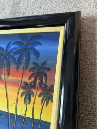 Large oil painting in the style of the Florida Highwaymen 28.25”x24.25” Signed - Picture 15 of 23