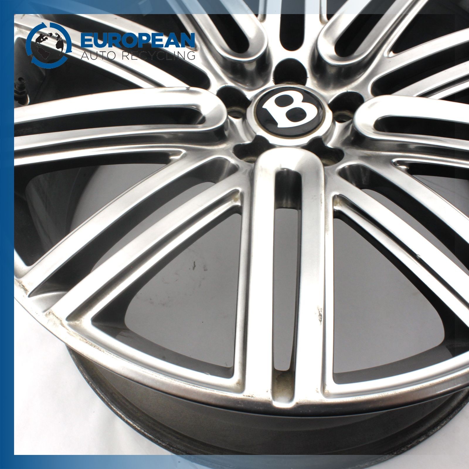 2013-2016 BENTLEY CONTINENTAL GT 21x9.5 Wheel Rim OEM 3W0601025DP, HAS CURB RASH