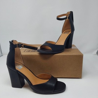 DV Dolce Vita Women's Black Ankle Strap Block Heel Sandals Open Toe Platform...