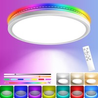 48W Rgb Led Deckenlampe Deckenleuchte Dimmbar Mit Fernbedienung Wohnzimmer Lampe