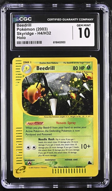 Pokemon Beedrill Skyridge H4/H32 Holo CGC 10 Gem Mint