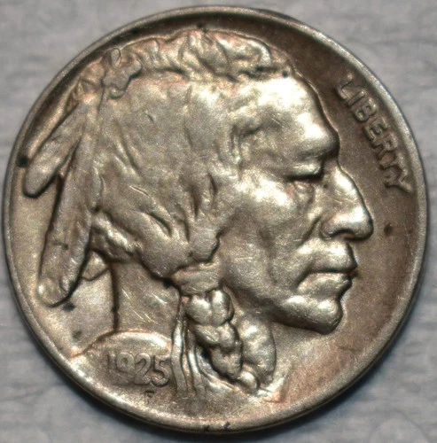 Extra Fine 1925-S Buffalo Nickel, Well-Detailed, Tougher Date specimen.
