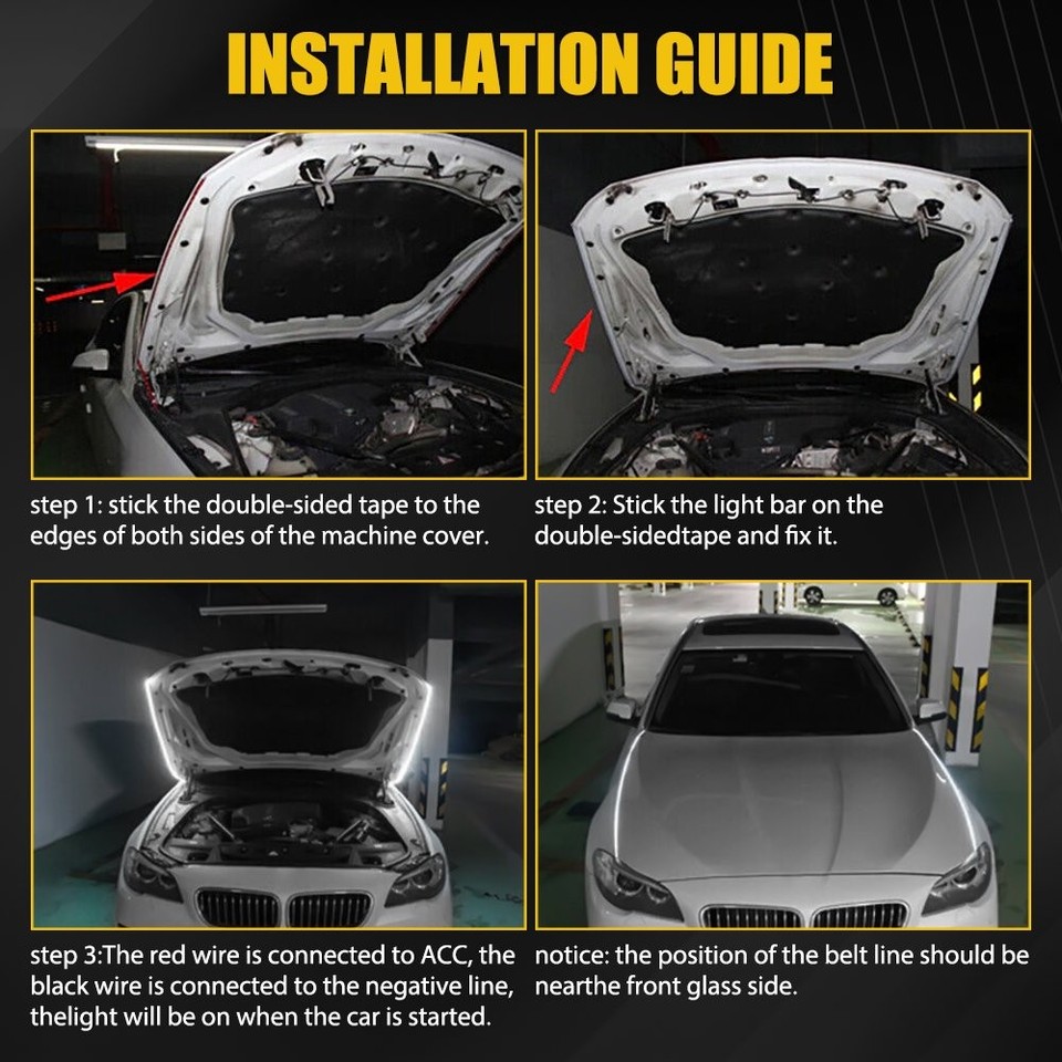 Led Running Light Casing LED Daytime Running Light Strip Flexible Dynamic Car LED Hood Light ...