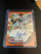 2019 Bowman Chrome 1st Orange Shimmer Refractor Auto Lyon Richardson RC Card /25