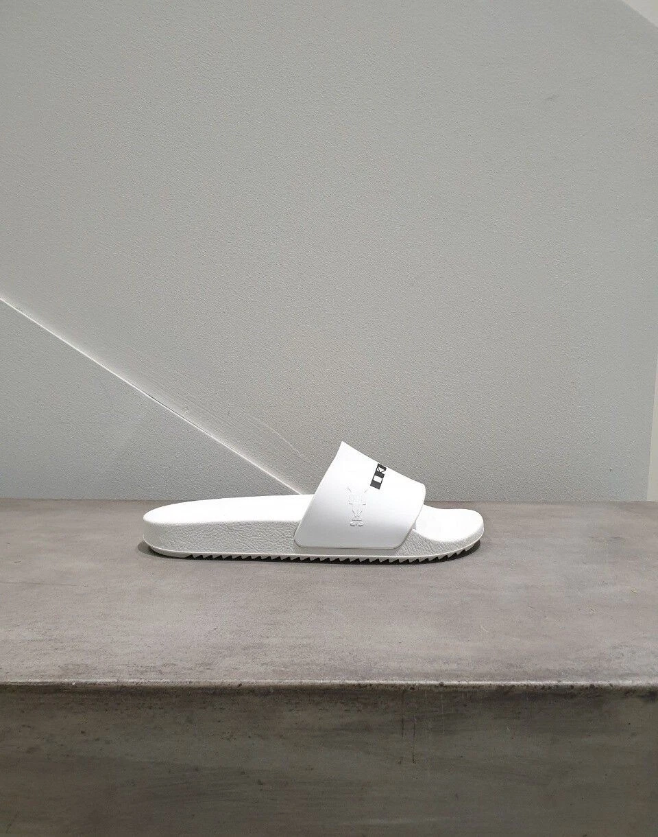 Rick Owens DRKSHDW GOMMA SLIDE ciabatte nero latte 29963057