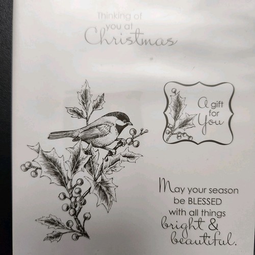 Stampin' Up! BEAUTY OF THE SEASON Stamp Set of 4; Rubber Set - Cardinal Bird - Picture 3 of 4