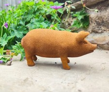 Cold Cast Iron Rusty Baby Pig Piglet Garden Outdoor Ornament