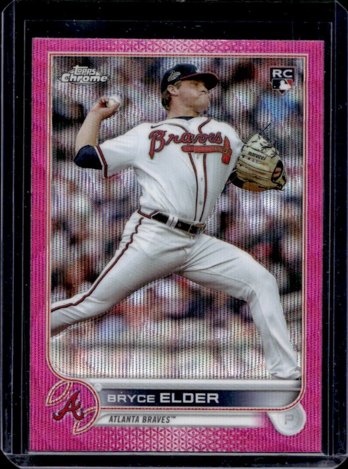 2022 Topps Chrome Update Bryce Elder RC Pink Wave Refractor Rookie #USC37 Braves