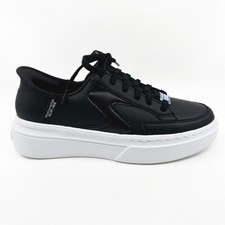 Zapatillas sin cordones Skechers Cordova clásicas nuevas Reign negras blancas para mujer