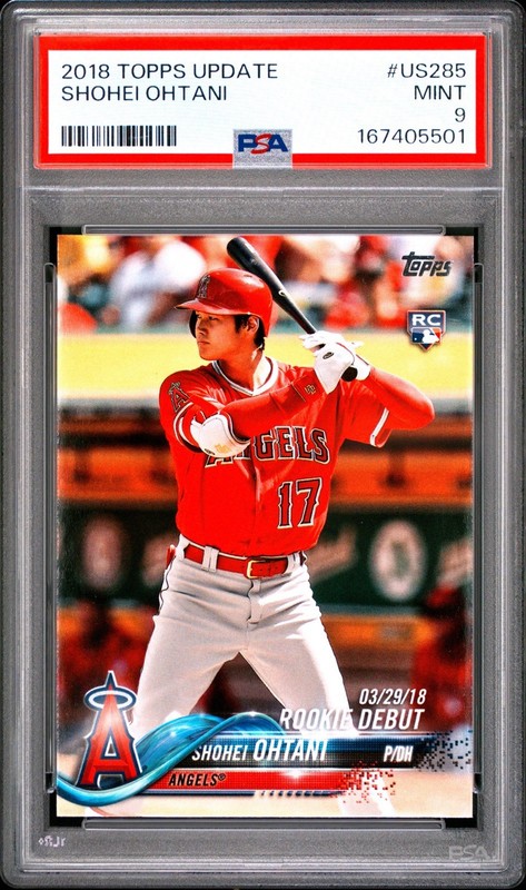 2018 Topps Update #US285 Shohei Ohtani PSA 9 Rookie RC Angels NEW CERT