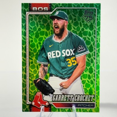 🔥 2026 Topps S1 Garrett Crochet #53 HOLIDAY GREEN LEAF FOIL Red