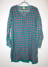 Raz Womens Tunic Swim Cover Up Dress Tropical Beach Vacation Sheer Geometric XL