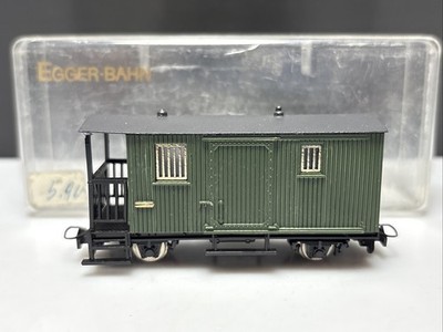 Spur H0e EGGER-BAHN 2009 Personenwagen Coupéwagen Packwagen Grün TOP&OVP