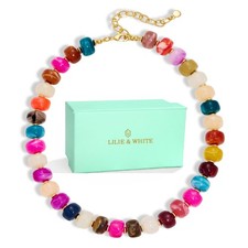LILIE WHITE Gifts for Mom Daughter Colorful Chunky Bead Medium, XL23228F