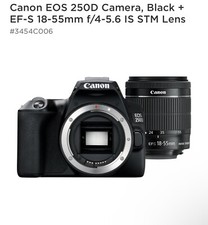 Canon EOS 250D Body With EF-S 18-55mm f/4-5.6 IS STM Lens Kit Black