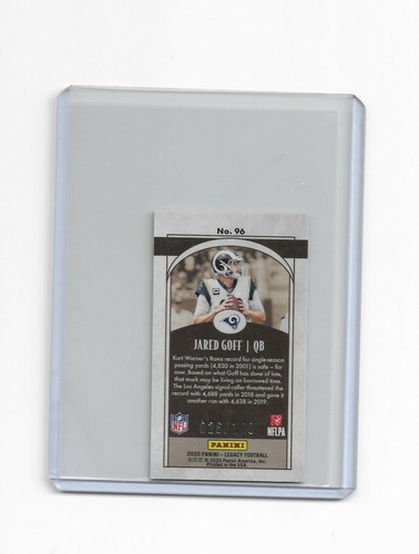 Jared Goff 2020 Legacy Mini Chrome Bronze Refractor Card #96 #d 26/100 Rams - Picture 2 of 2