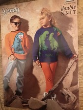 Dinosaur T-Rex Photocopy Knitting Pattern Children Girl Boy Jumper Sweater