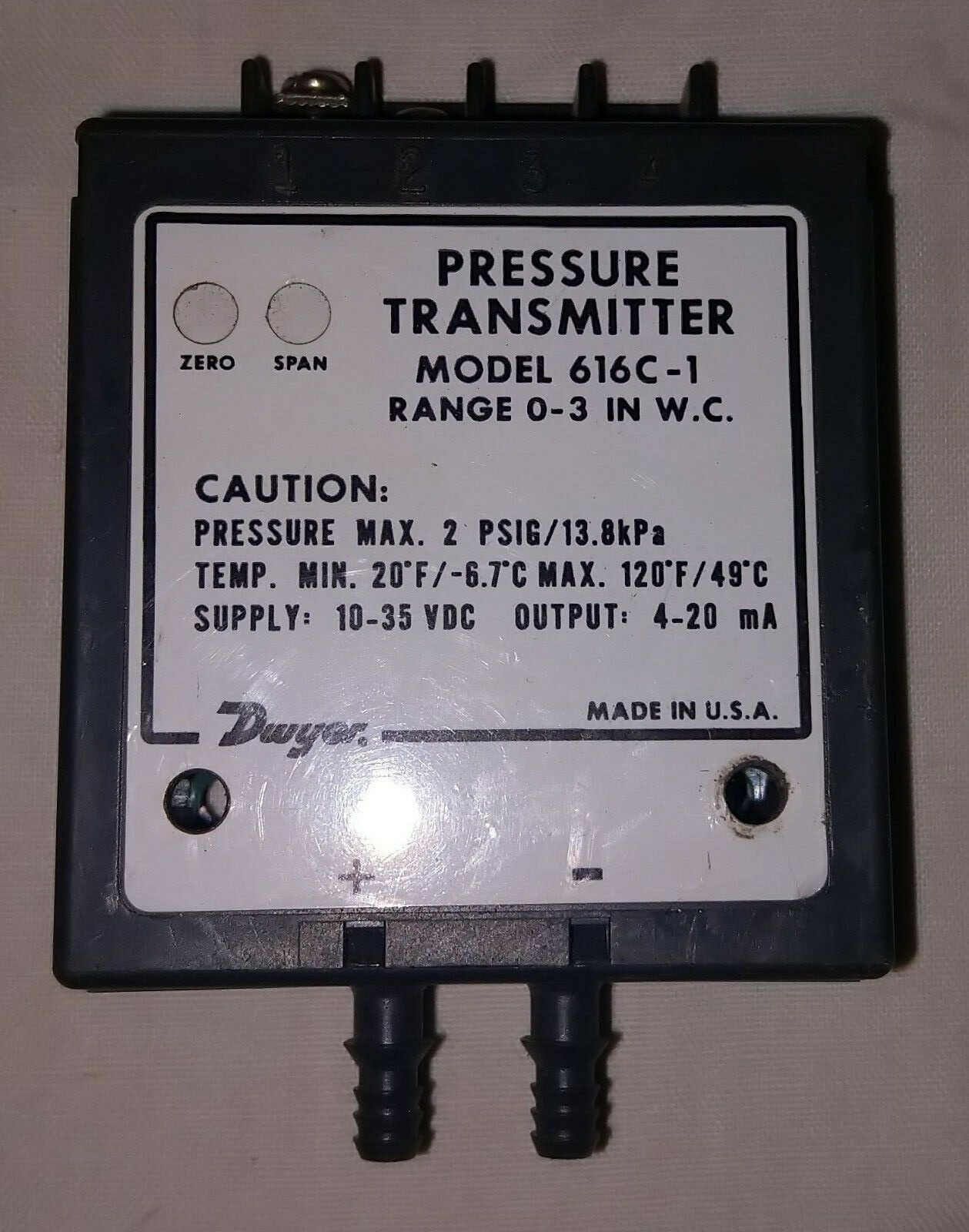 Dwyer 616C1 Differential Pressure Transmitter eBay