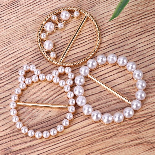 5 Pcs Clothes Corner Buckle Women's Pearl Rhinestone Clothing Knotted - Picture 4 of 11