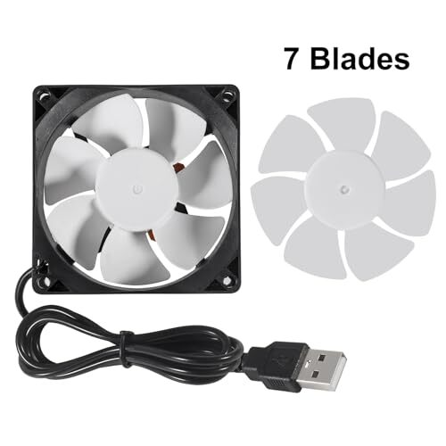 2PCS 80mm 8cm LED Blue Computer Case Cooling Fan 80x80x25mm USB 8025 5V USB - Picture 5 of 7