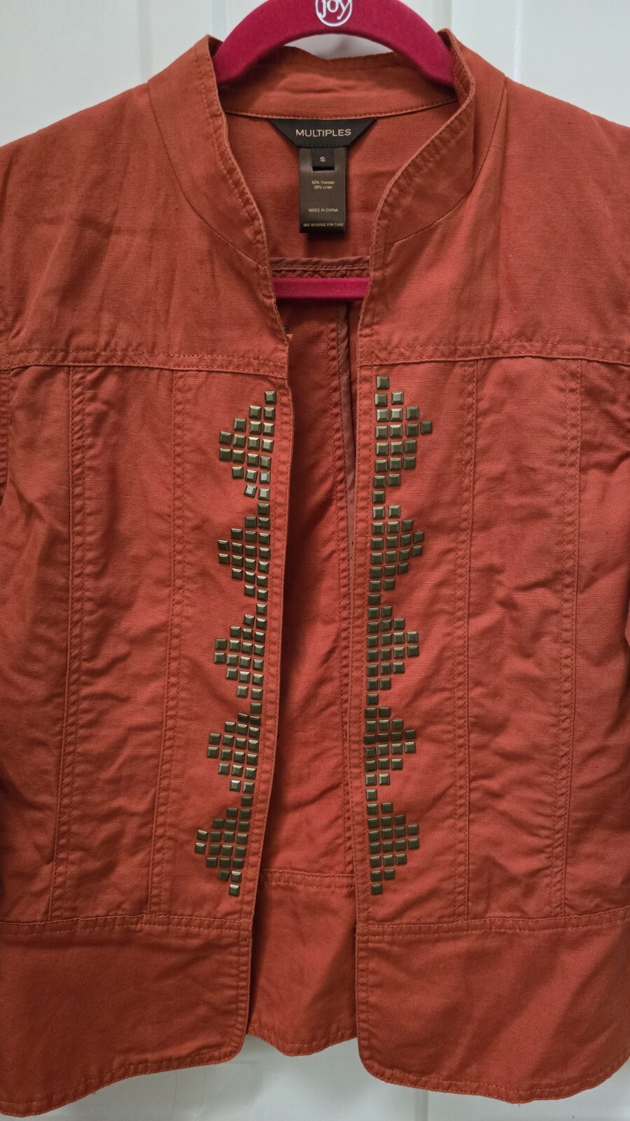 Multiples Burnt Orange Lightweight Jacket-Size Sm… - image 6