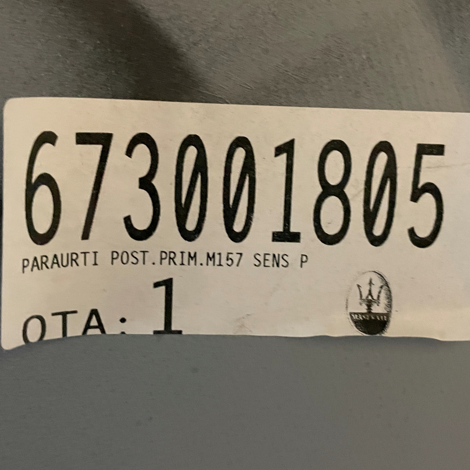 GENUINE MASERATI M157 Primed Rear Bumper Assembly OEM NEW 673001805