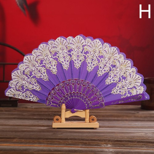 Lace Folding Fan Hand Held Silk Wedding Dance Party Flower Nice Spanish Style p - Picture 28 of 30