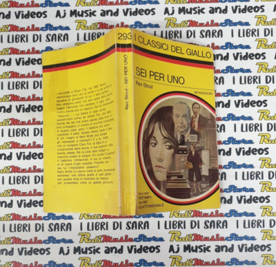 *BOOK LIBRO SEI PER UNO Rex Stout CLASSICI DEL GIALLO MONDADORI n.293 1978 (B1*