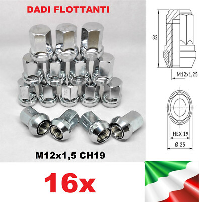 Wheel Accessories Parts Set di 16 dadi per installazione ATV
