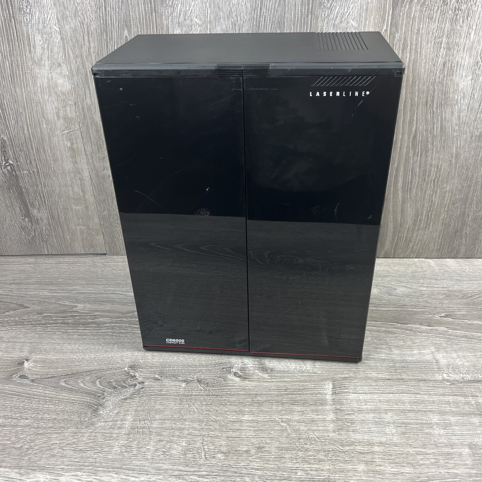 Laserline 60 CD Storage Rack Holder Case Black w/ Doors CD6000