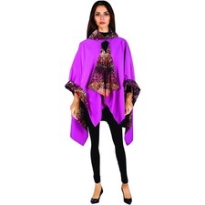 Galleria A Pathway In Monet's Garden Women's Reversible Rain Cape Raincoat