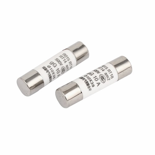 2 Stck. Zylinder Keramik Rohrsicherungen AC 500V 10A RO15 RT18 RT14 10x38mm- - Bild 1 von 1