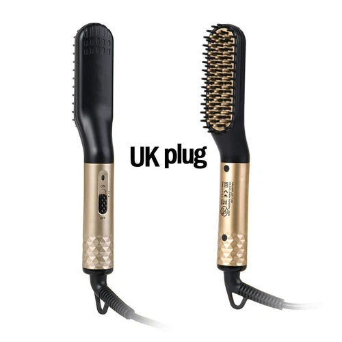 Beard Hair Straightener Quick Heated Electric Brush Straightening Comb Style - Picture 3 of 9