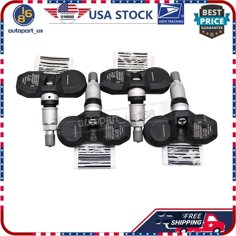 Pacote com 4 sensores de pressão de ar de pneus para 2011-2019 Volkswagen Tiguan VW TPMS 1.4 2.0L - Imagem 2 de 4