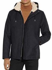 sandro faux fur hooded jacket