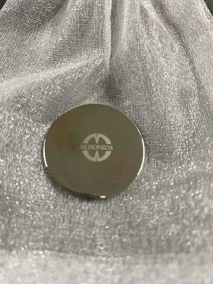 HTF MI MONEDA Medium Rose Gold Over Stainless CLOVER LEAF Good Luck Coin NEW - Image 3 of 4