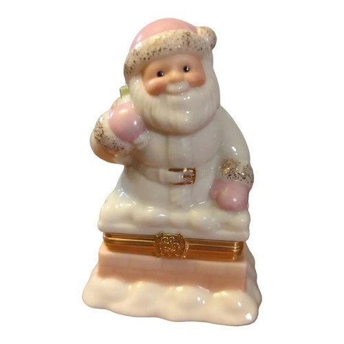 Lenox Treasures Babbo Natale Special Delivery Trinket Box prima emissione nuovo con scatola/certificato - Foto 1 di 3