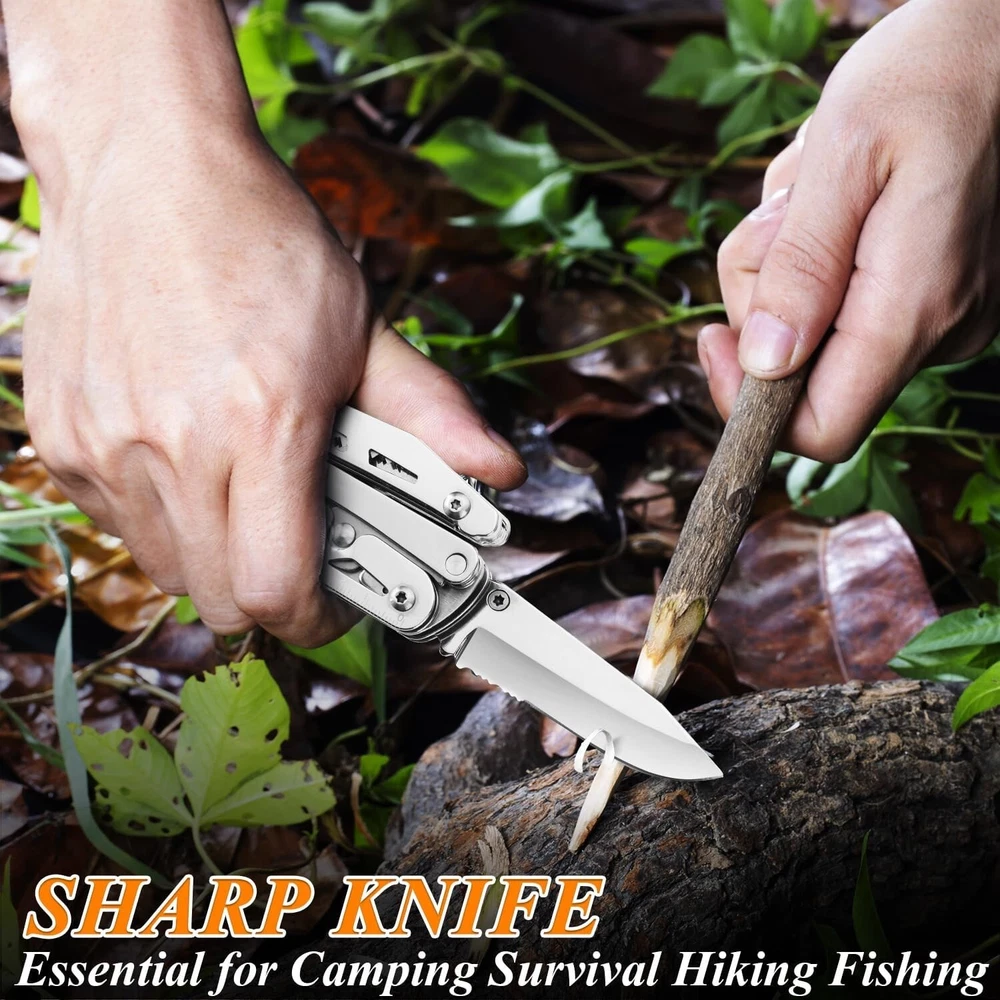 Multi Tool Folding Knife - Heavy Duty 18-in-1 Pliers & Accessories for Men