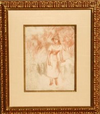 Pierre-Auguste Renoir, La Moissonneuse Plate XI , Lithograph