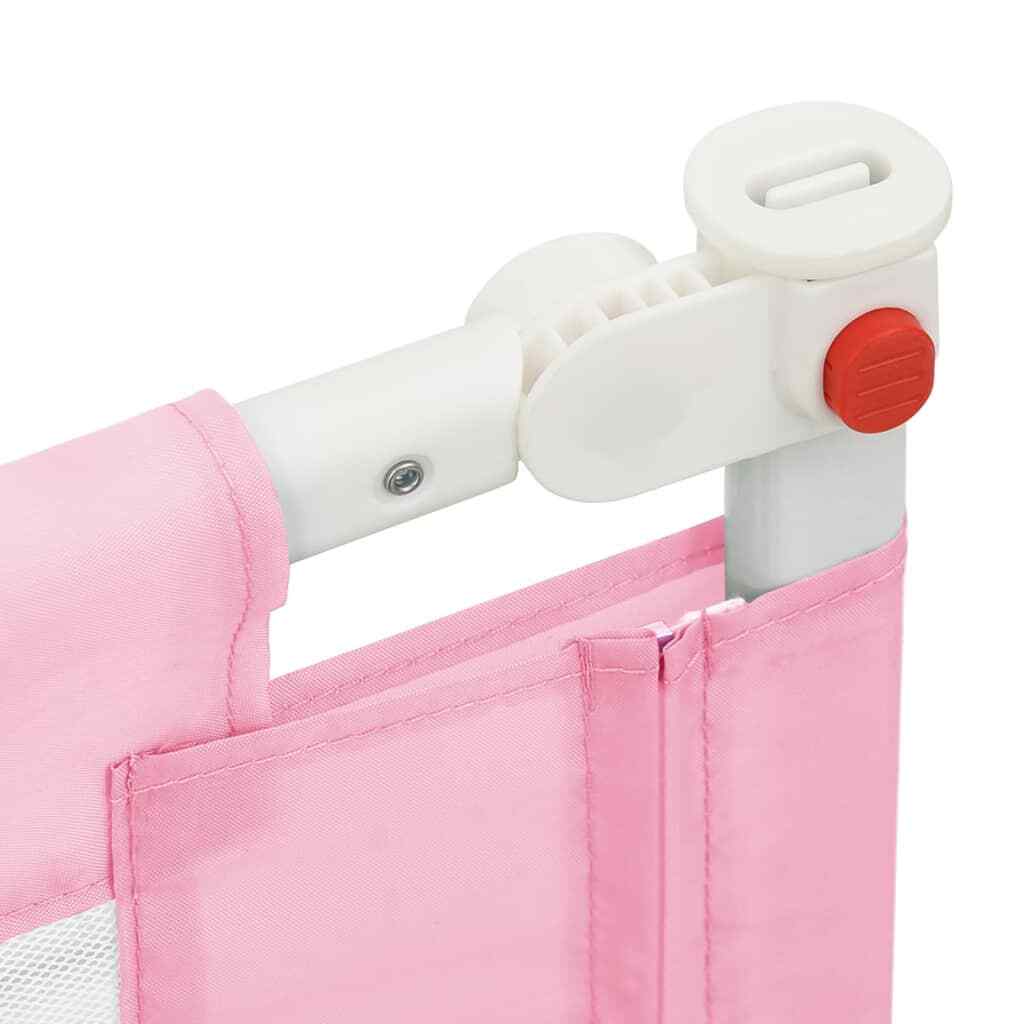 vidaXL Toddler Safety Bed Rail Pink 140x25 cm Fabric eBay