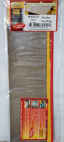Hoja de techo de tejas agitadas Chooch 8922 -- mediana para escala HO: 3-3/4 x 12" paisaje | Zustand: New