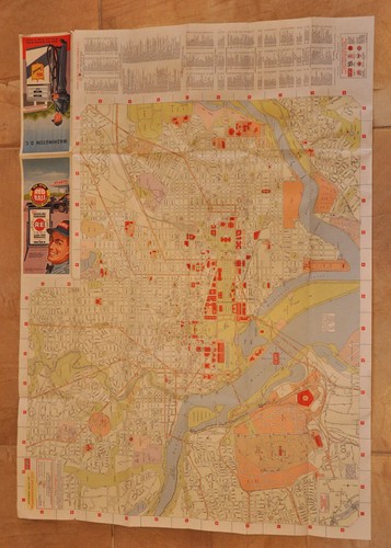 Mapa vintage 1963 de Atlantic Oil Co del área metropolitana de Washington DC - Imagen 4 de 4